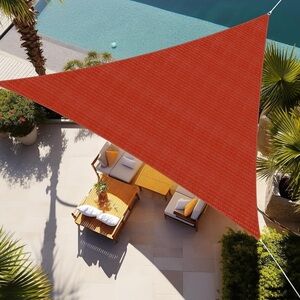 Red Triangle Sun Shade Sail